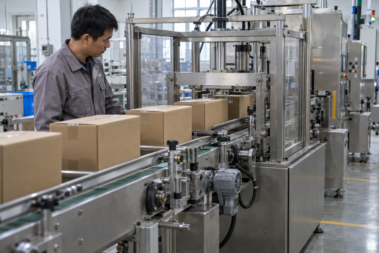 Industrial equipment context for packaging machinery