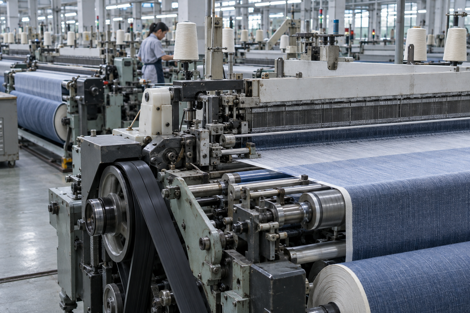 Industrial equipment context for textile machinery