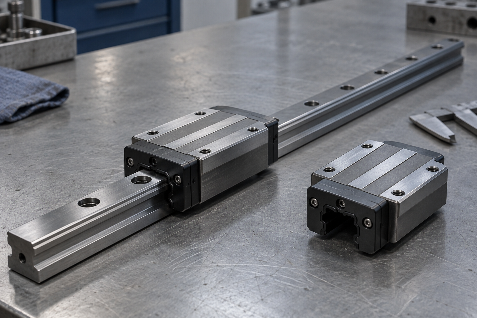 Linear Guides: Product form. Product appearance varies by model and configuration.