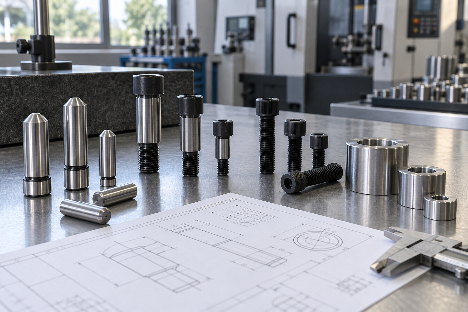 Precision Locating Fasteners: Product form. Product appearance varies by model and configuration.